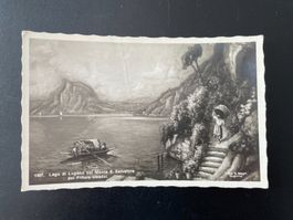 AK TI Lago di Lugano col San Salvatore del Pittore Usadei
