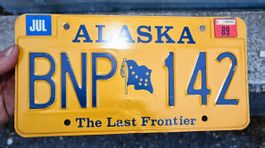 US Nummernschild ALASKA 19?? the last frontier