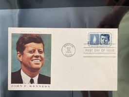 USA 1964 illustrierter Ersttagsbrief 5c John F.Kennedy bunt