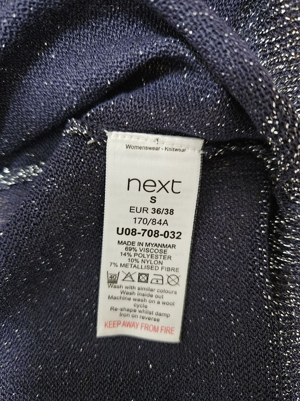 Next Giacche: Dünne Strickjacke dunkelblau-silber Gr. S NEU – Nuovo e nell'imballaggio originale da Lufingen venduto da chr_nhh6 2