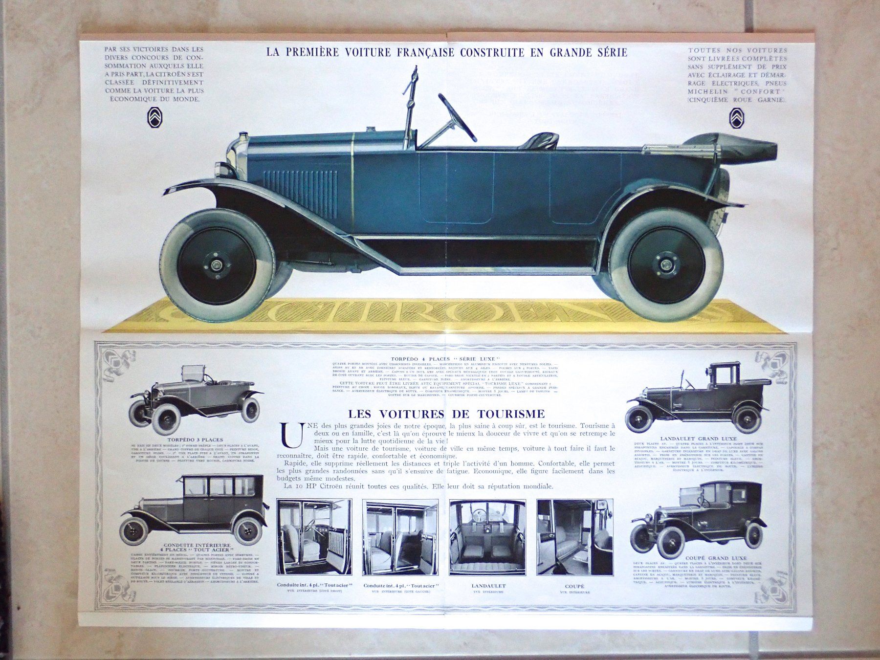 Citroën Documenti: Citroen 10 HP - Schweizer Prospekt ca 1927 - A015 – Usato da Winterthur venduto da 602ccm 1