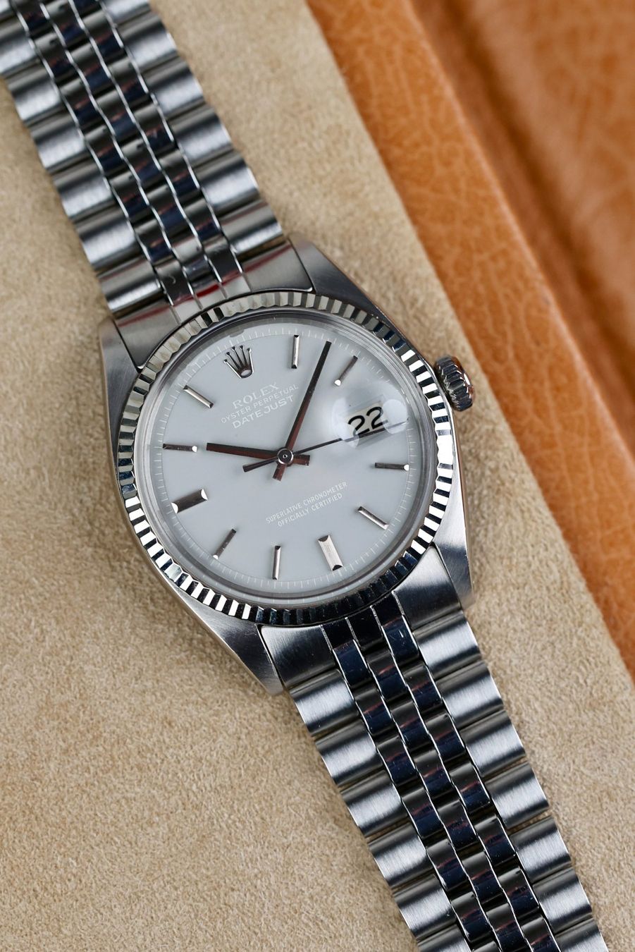 Rolex Uhren: Rolex Datejust 1601 'Ghost Dial' – Gebraucht aus Zürich von Lazulivintagewatches