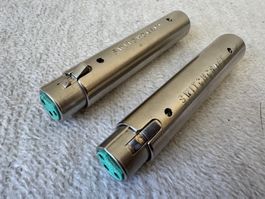 Switchcraft S3FM 3 pole male to 3 pole female XLR adaptor 2x