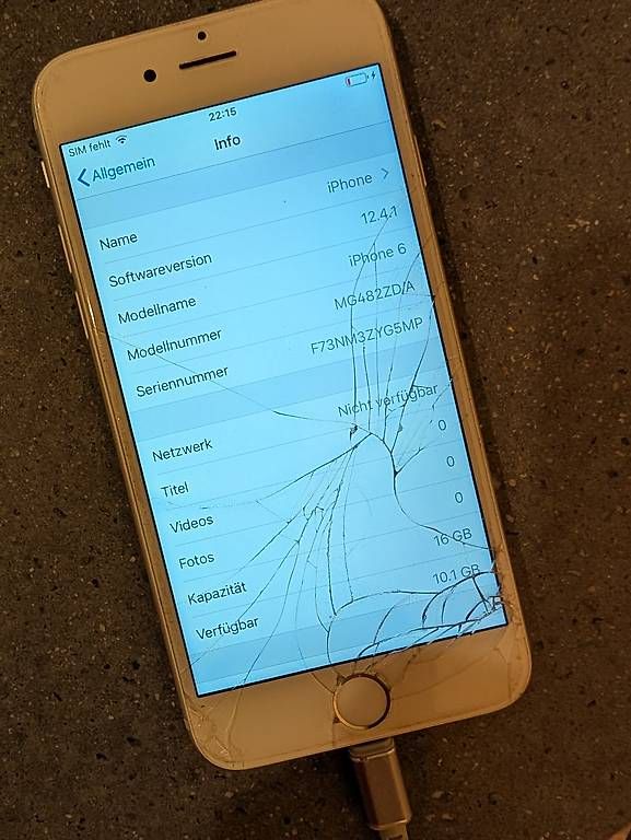 Handys / Smartphones: iPhone 6 mit Glasbruch – Gebraucht aus Oetwil an der Limmat von mokkinger 1