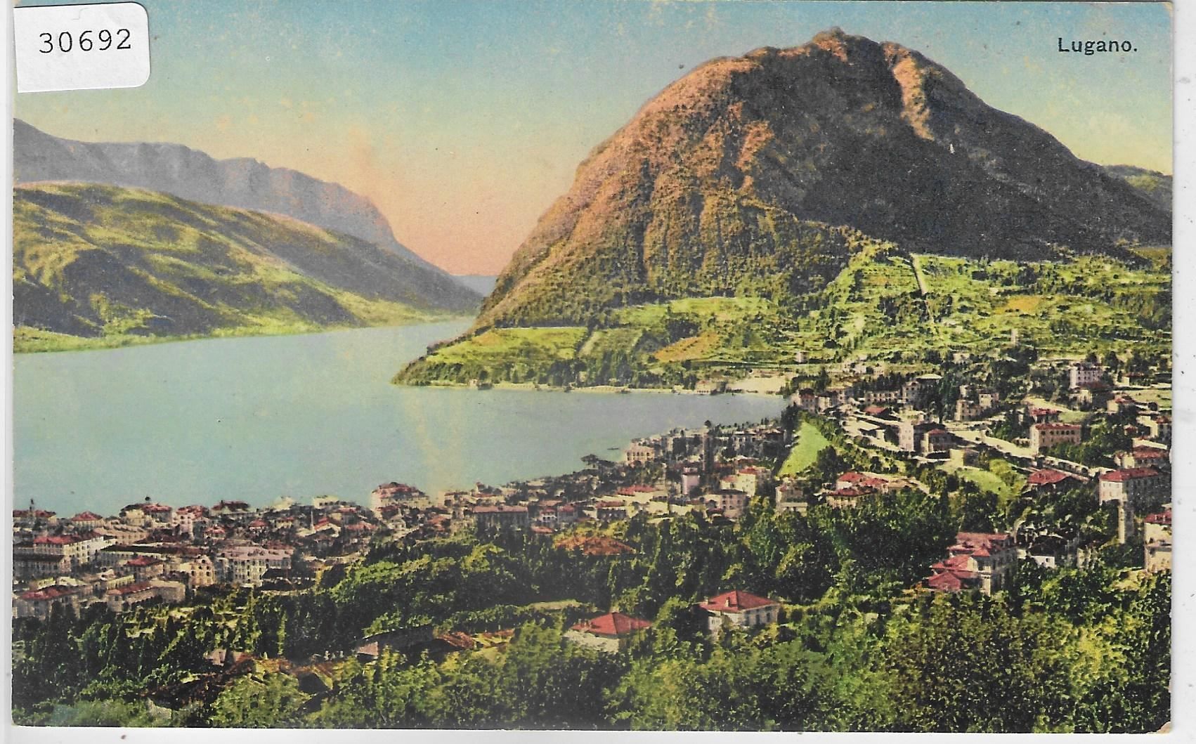 Ansichtskarten: Lugano - Vue generale - Litho – Gebraucht aus Ettingen von Kartenplanet