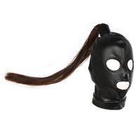 Kunstleder Maske mit haare