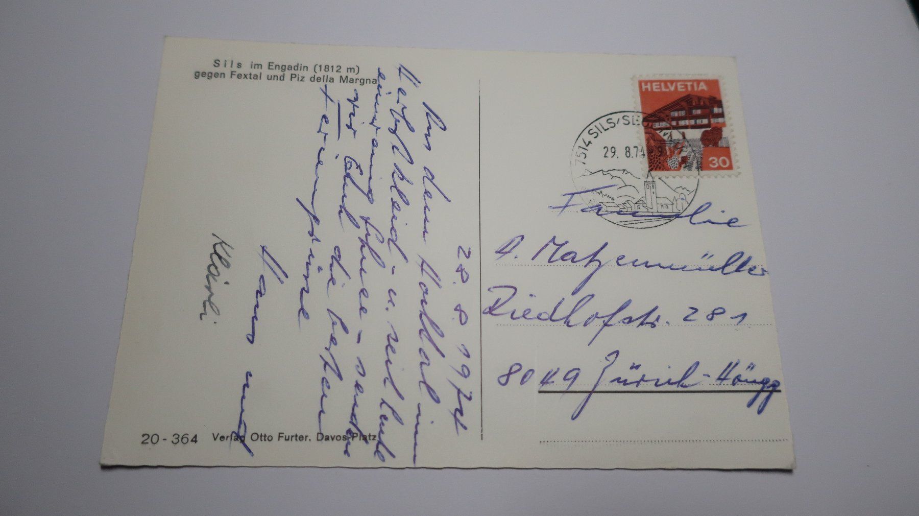 Cartes postales: Sils im Engadin 1974 – D'occasion à Cormoret par Pascalll2001 3