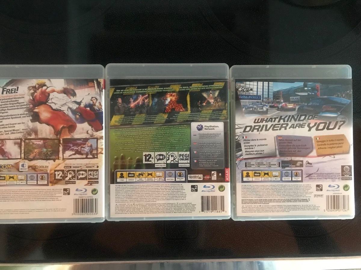Sony Giochi: Street Fighter 4-Need for Speed-Ghostbusters PS3 – Usato da Oberwil BL venduto da elk_wf5x 1