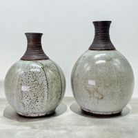 Schwab Werner - Paire de vases em céramique d'art émaillée