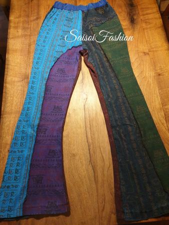 Sommer Hippie Goa elastische Schlaghose S-XL