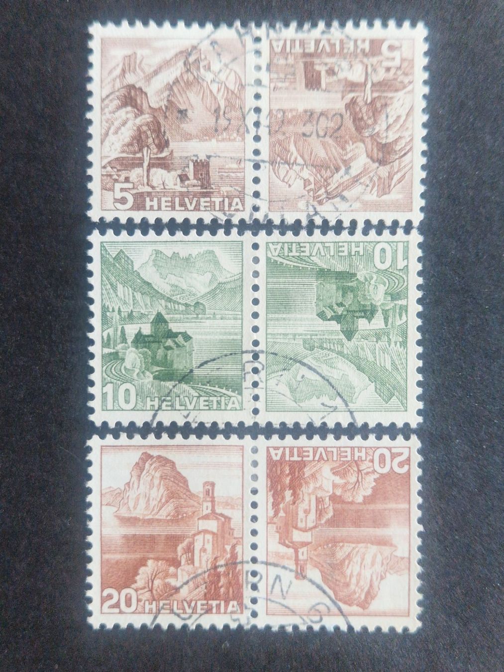 Alle Briefmarken: K 38 - 40  gestemplet – Gebraucht aus Bouveret von hckoala