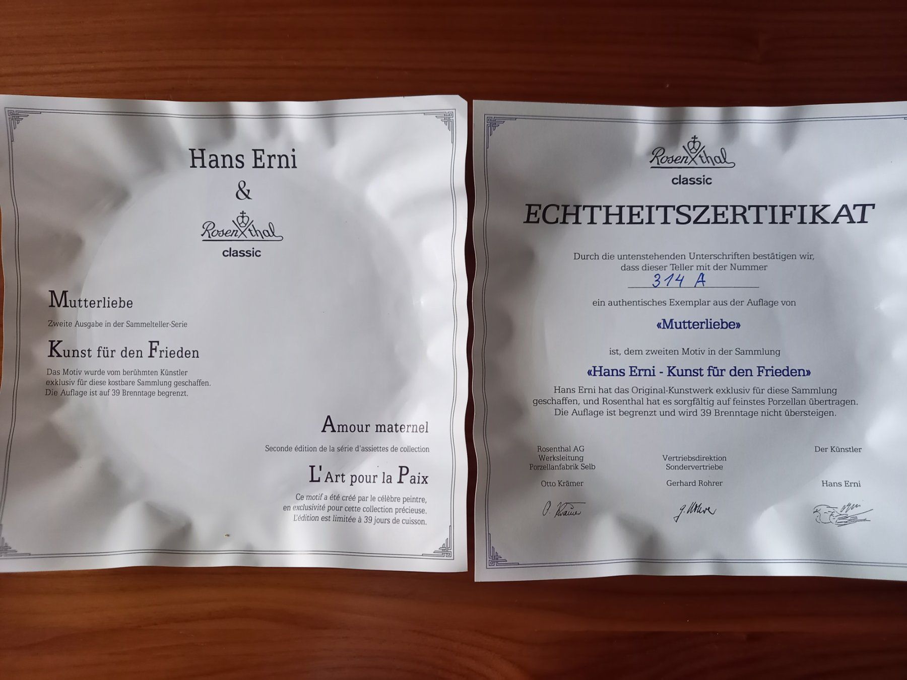 Rosenthal Piatti: Kunstteller Hans Erni – Nuovo (secondo la descrizione) da Bern venduto da Cauge 2