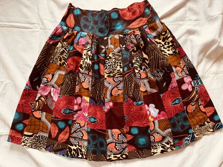 💛 Jupe en wax patchwork – fabriquée au Sénégal M