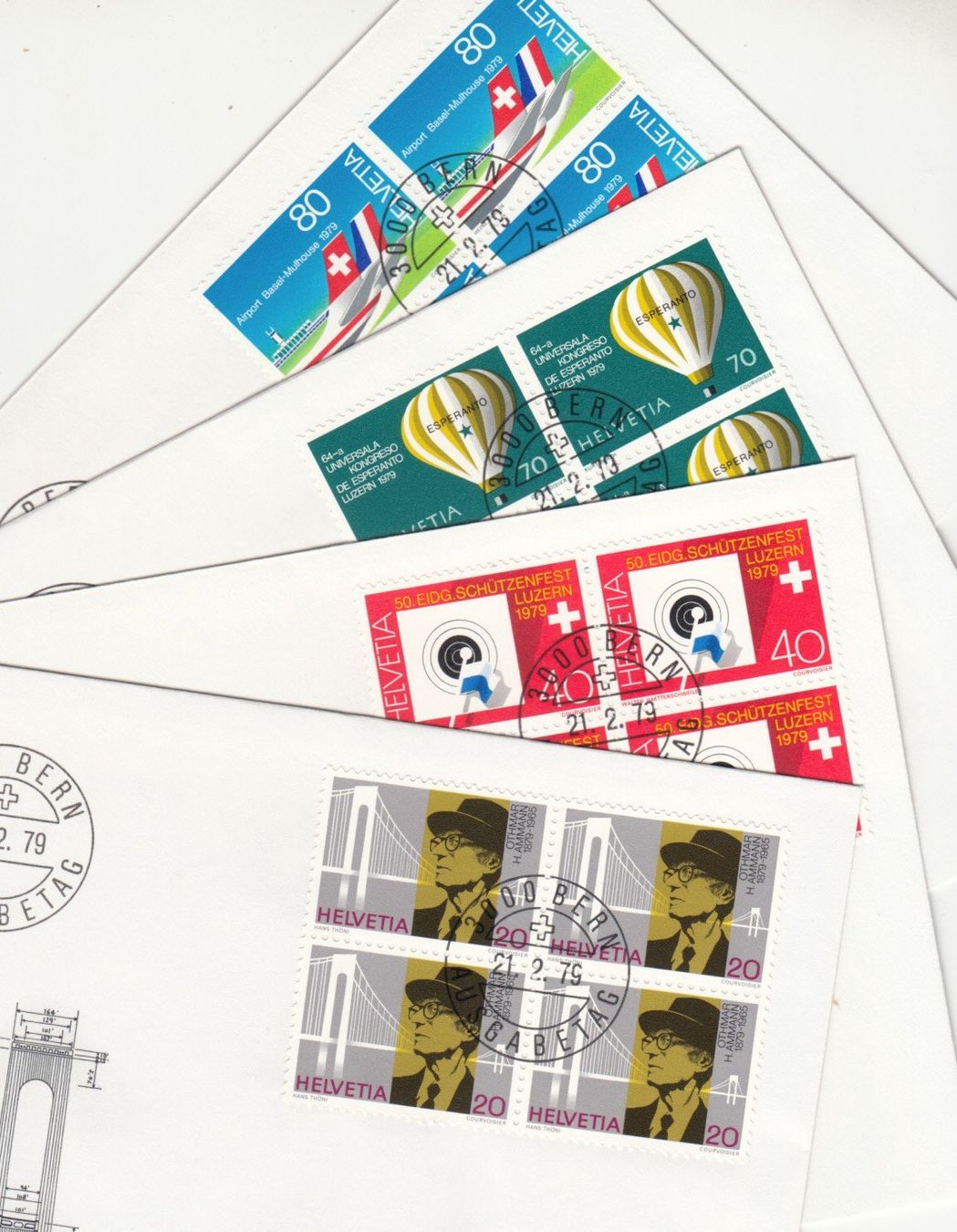 Tutti i francobolli: SBK 622 - 625 im 4er-Block FDC – Usato da Bürglen TG venduto da StampGraf