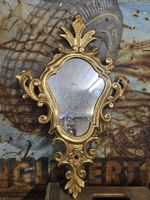Petit miroir mural ancien doré – Style Louis XV / Rococo