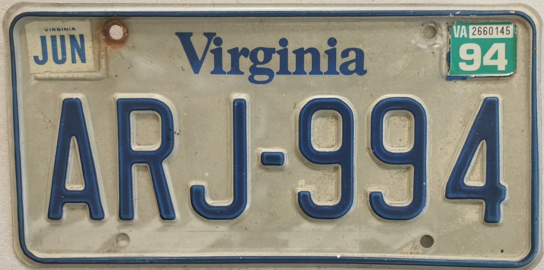 Insegne: USA Licence Plate Virginia – Usato da Tägerwilen venduto da Schildi05