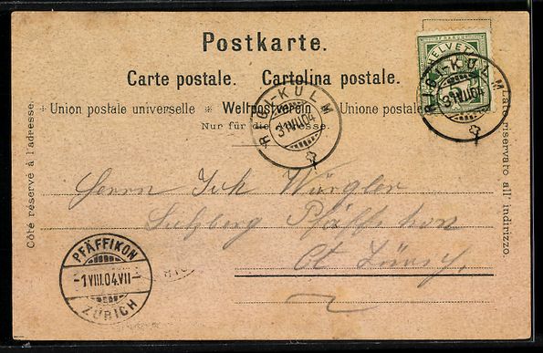 Cartes postales: Litho Rigi, Totalansicht mit Hotels – D'occasion à Berlin par bartko-reher 1