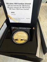 100 Jahre 100-Franken Vreneli, polierte Platte