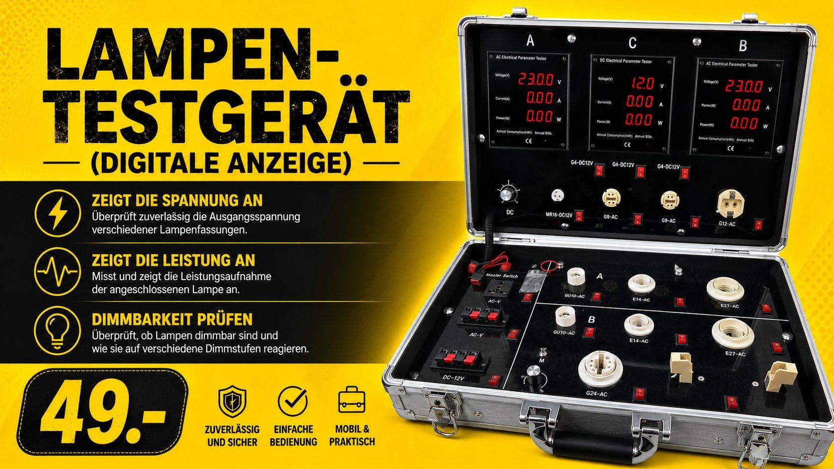 Misurare: Lampen-Testgerät mit digitaler Anzeige – Usato da Biberist venduto da Lumenstar