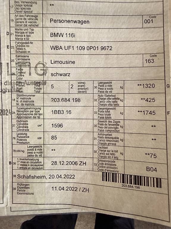 Automobili: BMW 116i Chassis  – Usato da Amriswil venduto da mak_v9kw 4