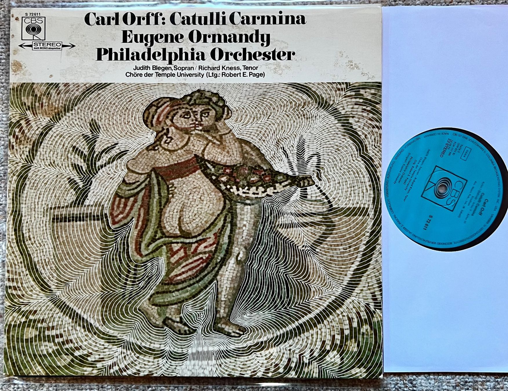 Schallplatten: Carl Orff Catulli Carmina Ormandy Judith Blegen LP 🛀 – Gebraucht aus Unterseen von vinylmore