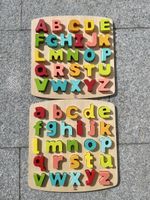 Hape Holz Puzzle Alphabet und Zahlen 3 Stk, guter Zustand