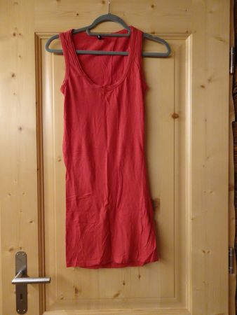 Enges Sommerkleid aus Baumwolle rot Gr. XS - 260252