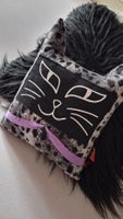 Black Cat Schwarz Katze Kissen Deko Goth Punk Tiger Geschenk