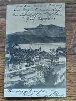 Photo Karte / Luzern mit Zeppelin Gelaufen 1908