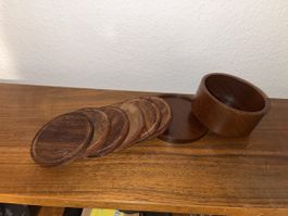 Glasuntersetzer Teak ? In Dose