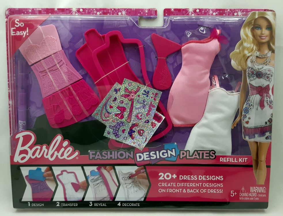 BARBIE FASHION DESIGN PLATES KIT 20+ DRESS DESIGNS 2012 Kaufen auf