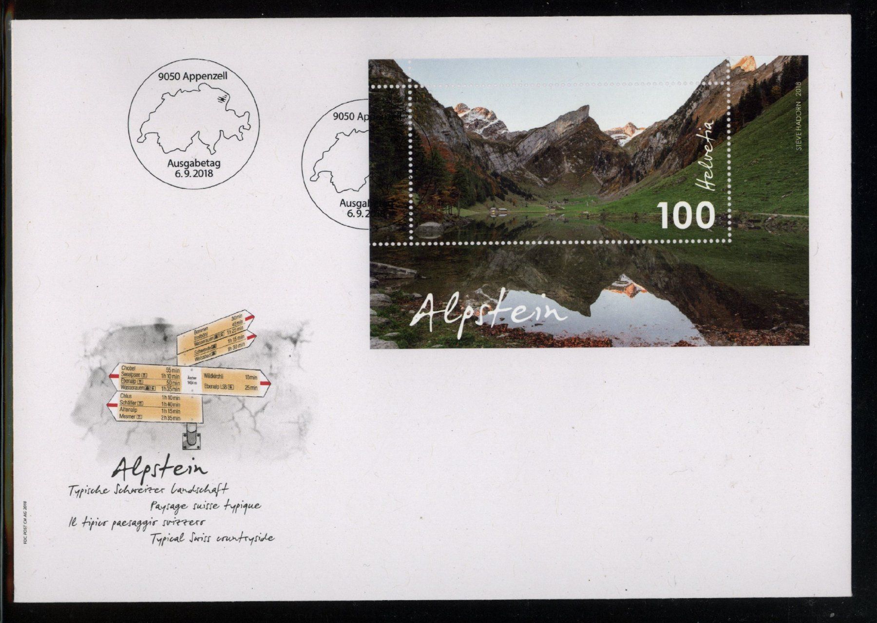 Tutti i francobolli: 2018, FDC, Typische Schweizer Landschaft(Nr. 1686), E6 – Usato da Willisau venduto da Vollstempel