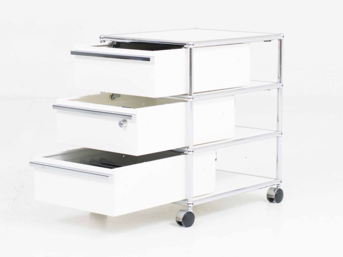USM Banconi: USM Rollcontainer in Reinweiss – Usato da Zürich venduto da STUZH38 1