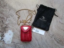 Mollerus ENGI Tasche rot/gold - Kopfhörertasche - NEU!