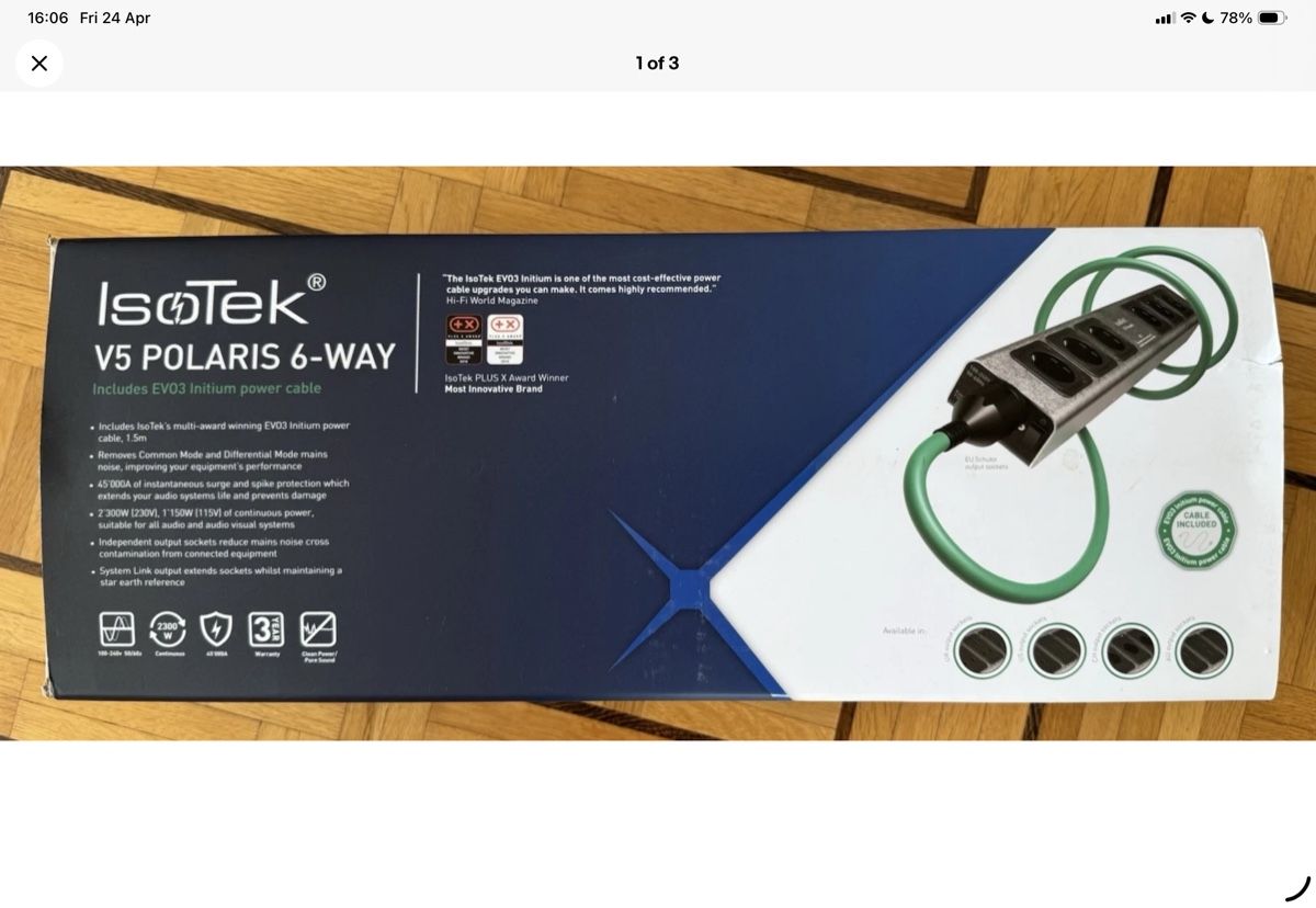 Isotek Alimentazione elettrica: Isotek V5 Polaris 6-way – Nuovo (secondo la descrizione) da Luzern venduto da gparadise1
