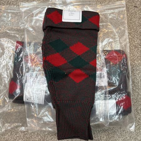 Royal Scotland Piper Strümpfe / Footless Stockings Red/Green