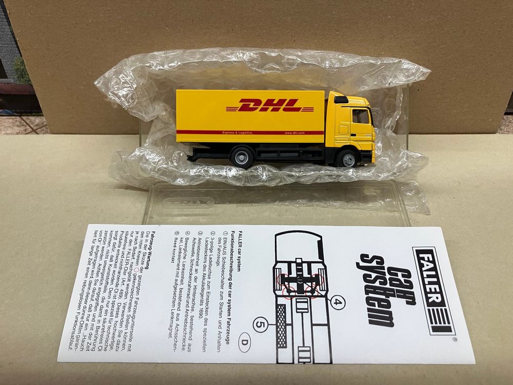 Faller Modelleisenbahnen: Faller H0 LKW Mercedes Actros "DHL", Car System – Gebraucht aus Neuendorf von sitek071 6