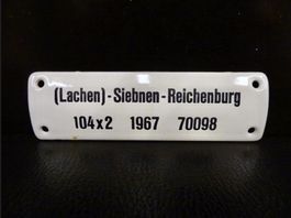 KLEINES ALTES EMAILSCHILD REICHENBURG