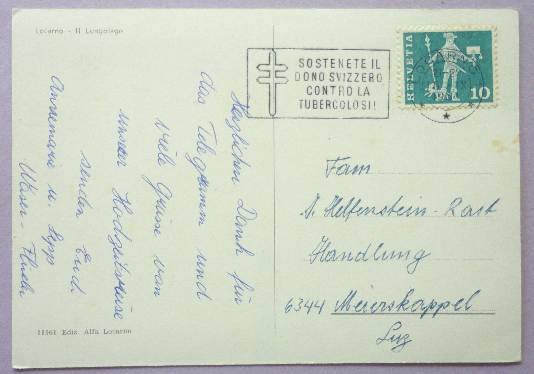 Cartoline postali: Locarno - Il Lungolago – Difettoso da Fétigny venduto da Billy2miny 1