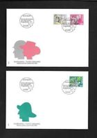 2 FDC Serie 782-784 Mensch und Beruf I ET 1989-1990