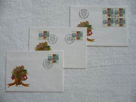 FL 1995 Gemeinschaftsausgabe FL-CH 3 FDC SBK 1057