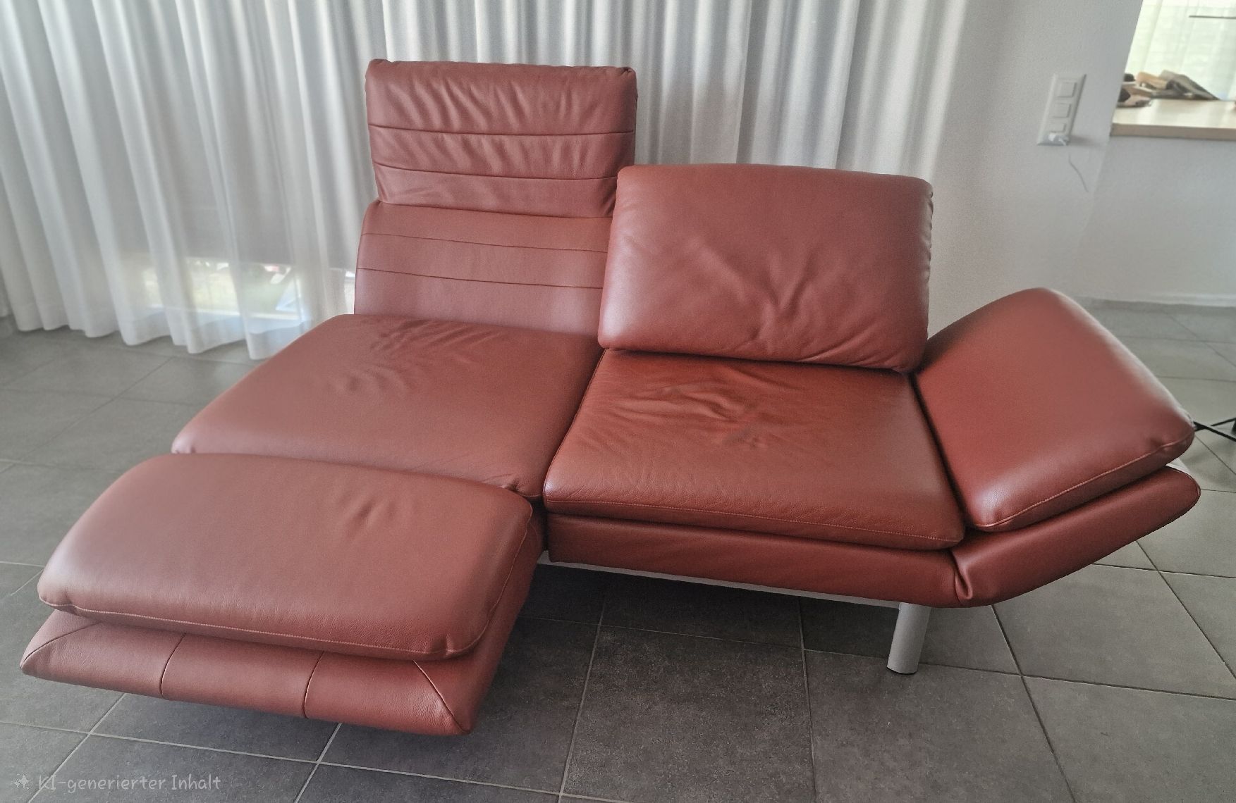 Divani: Wohnlandschaft, Sofa echt Leder, vielseitig verstellbar – Usato da Oftringen venduto da Zingara1 3