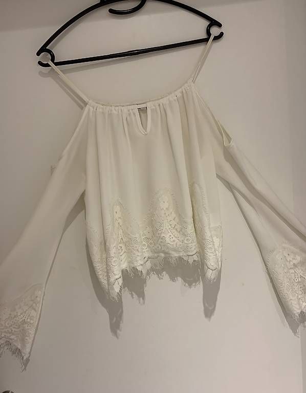 Camicette: Weisse Bluse mit Spitzen, Grösse S – Usato da Stans venduto da carina_123