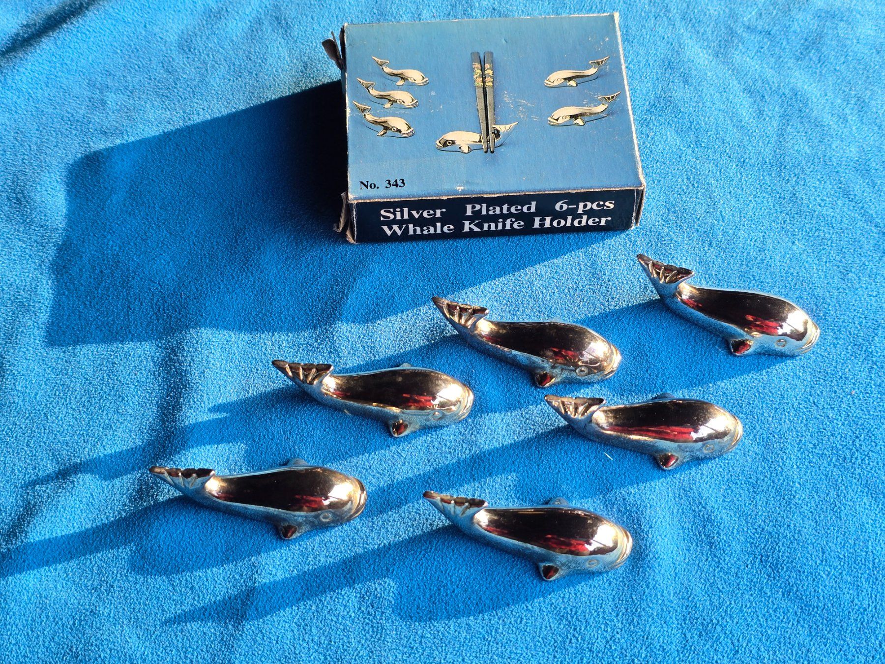 Set di posate: Porte-couteaux baleine plaqué argent 6 pcs – Usato da versoix venduto da moonkey02
