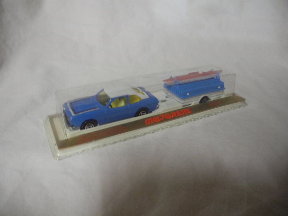 Voiture Majorette Ford Capri Avec Remorque Chevaux – Occasion, Made In France, 1985