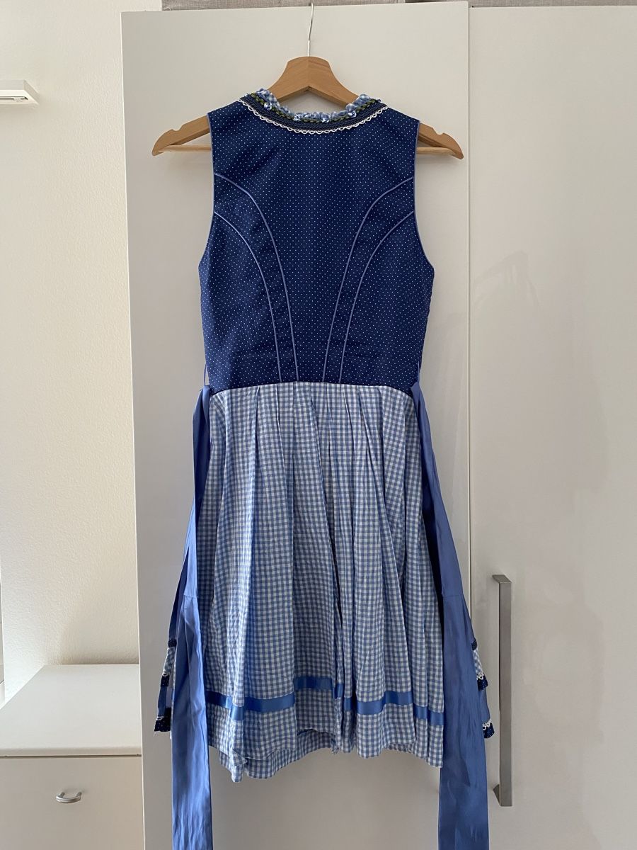 Krüger Vestiti: Krüger Dirndl Tracht, blau, Gr. 34 – Nuovo (secondo la descrizione) da Zumikon venduto da leskel 1