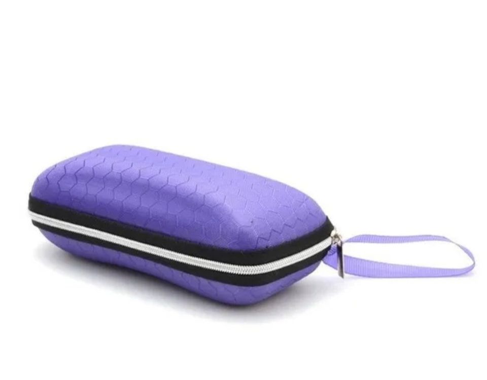 SHUOHONG 5er Set Brillenetui Denim - Hartschale Mit Karabiner Für Sonnenbrillen