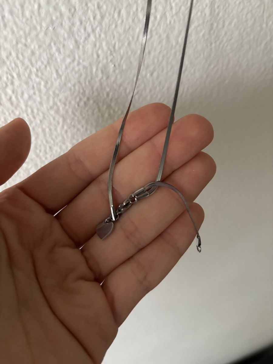 Catenine: Halskette "Snake-Style" Silber Flachband – Usato da Bülach venduto da reaos 3
