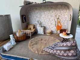 Haus-Köfferchen gross / braun - für eine Maileg Maus
