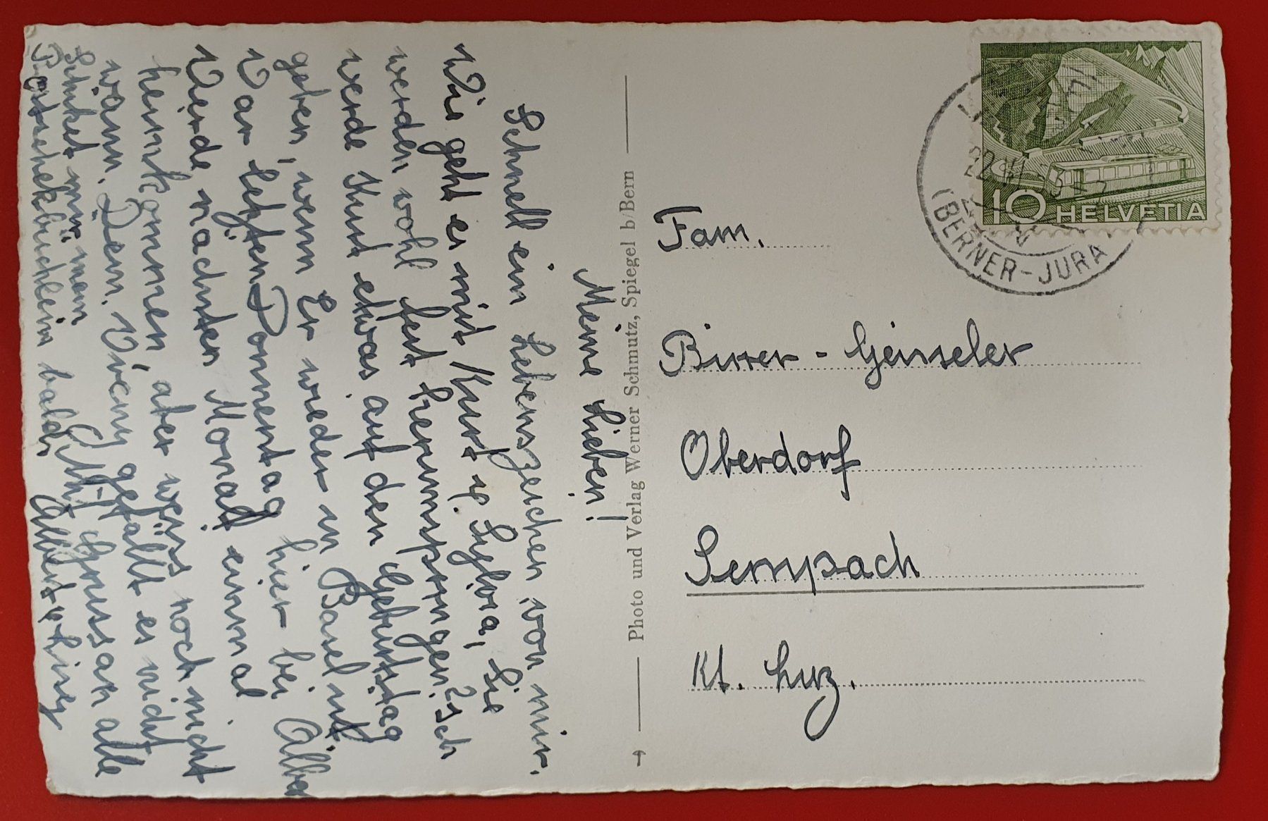 Cartoline postali: Utzenstorf 1953 – Usato da Kreuzlingen venduto da Rschweiz1 1